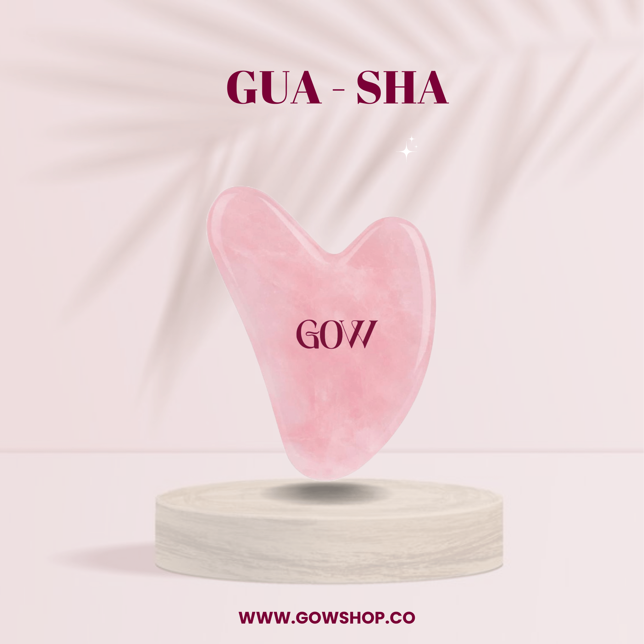 Gua Sha de Cuarzo Rosa